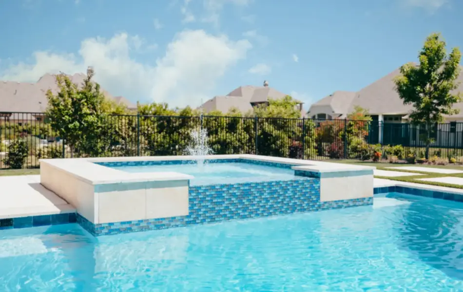 Bella Blue Straightline Raised Spa - Claffey Pools