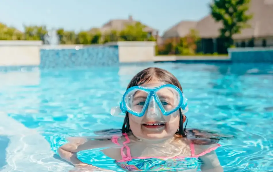 Girl in Swimming Pool - Claffey Pools