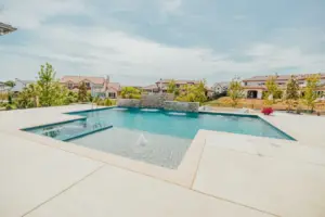 Westlake Waterwall Escape Luxury Liner Swimming Pool - Claffey Pools