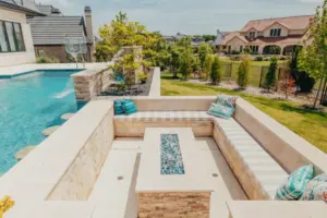 Westlake Waterwall Escape Luxury Liner Swimming Pool - Claffey Pools