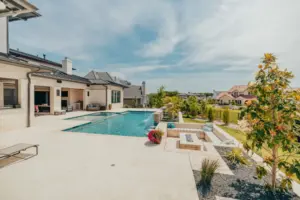 Westlake Waterwall Escape Luxury Liner Swimming Pool - Claffey Pools