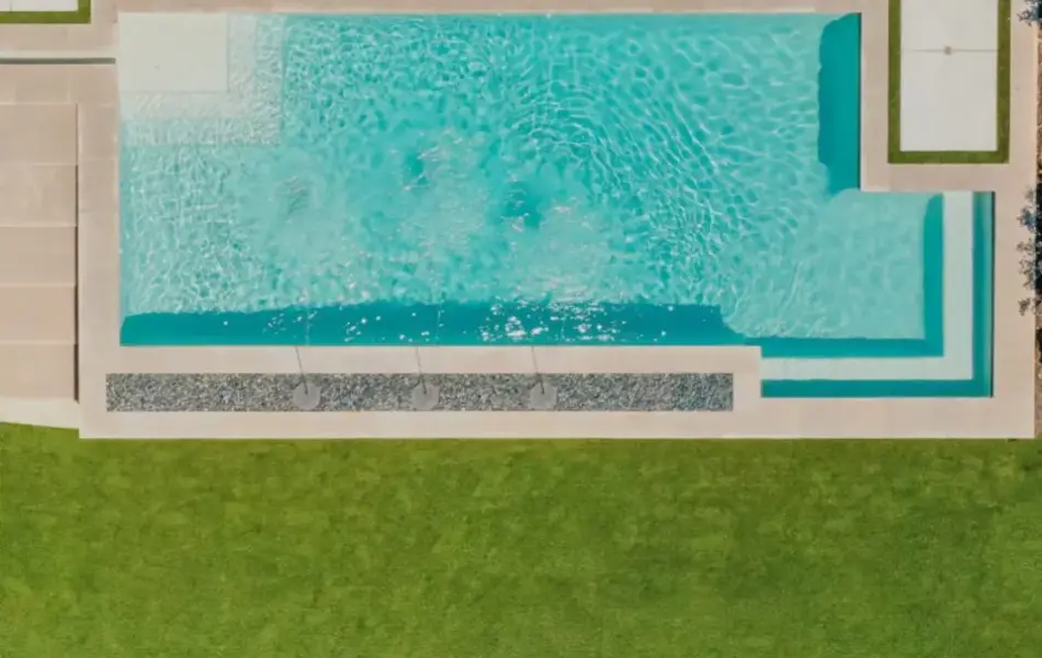 Overhead View of Signature Swimming Pools - Claffey Pools