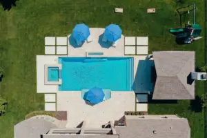 Bella Blue Overhead Shot of Swimming Pool - Claffey Pools