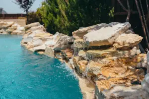 Light and Bright Freeform Oasis Swimming Pool Project - Claffey Pools