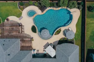 Light and Bright Freeform Oasis Swimming Pool Project - Claffey Pools