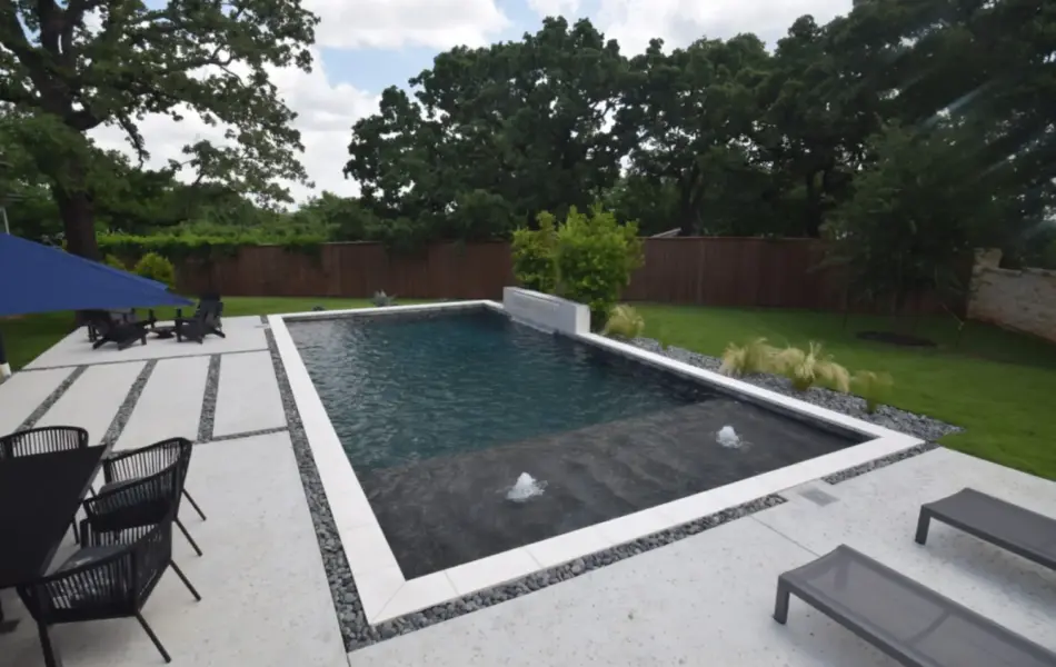 Black Onyx Straightline Swimming Pool Project - Claffey Pools