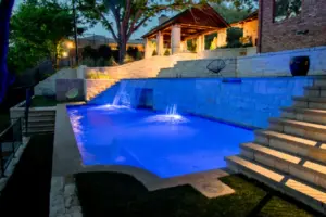 Fort Worth Extreme Hillside Swimming Pool Project - Claffey Pools