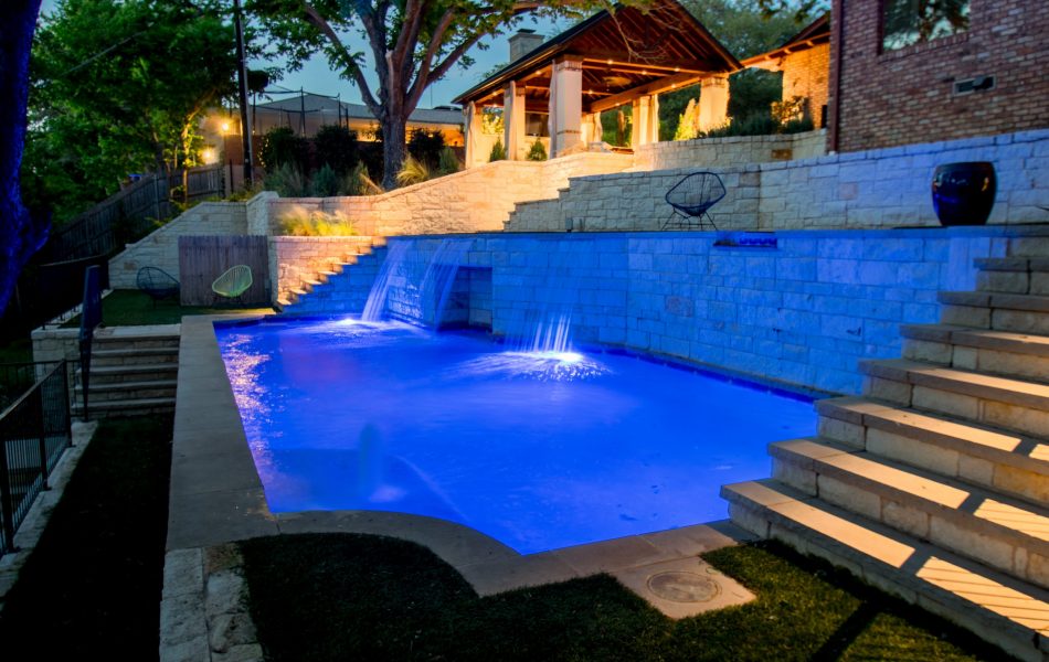 building a pool into a hillside