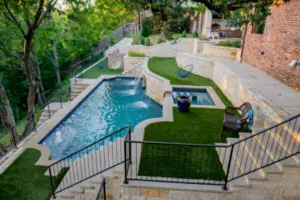 Fort Worth Extreme Hillside Swimming Pool Project - Claffey Pools