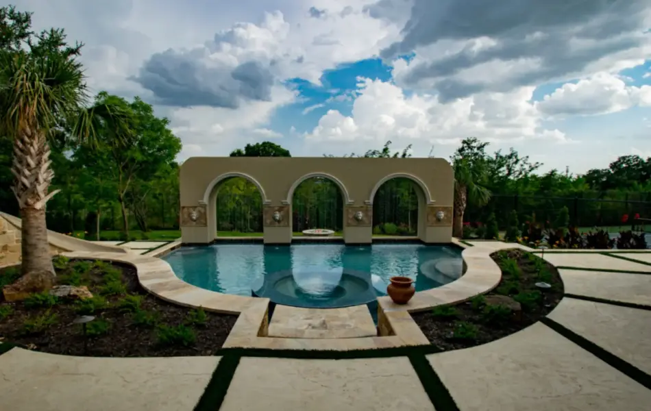 Arches Of Rain Swimming Pool Project - Claffey Pools