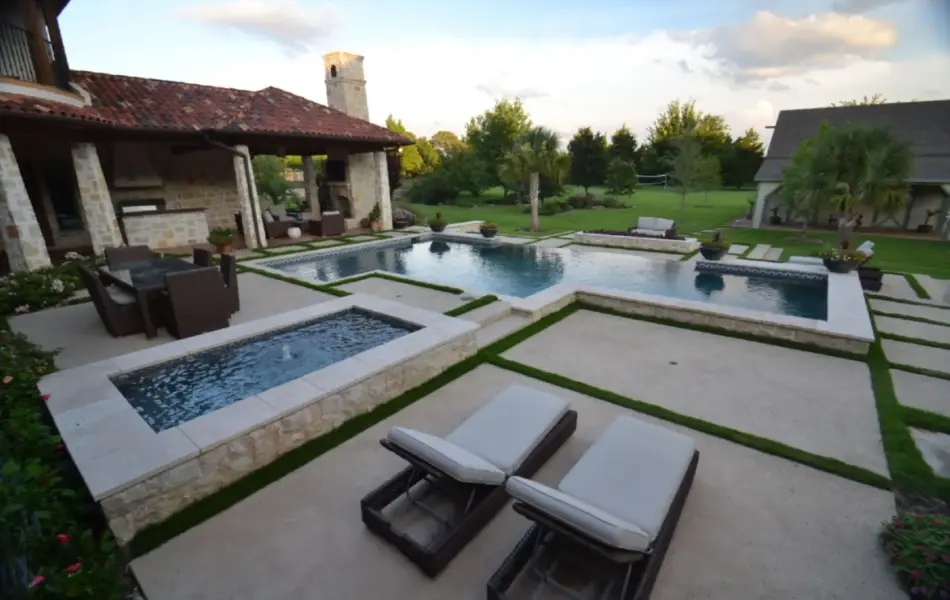 Southlake Spanish Geometric Swimming Pool Project - Claffey Pools