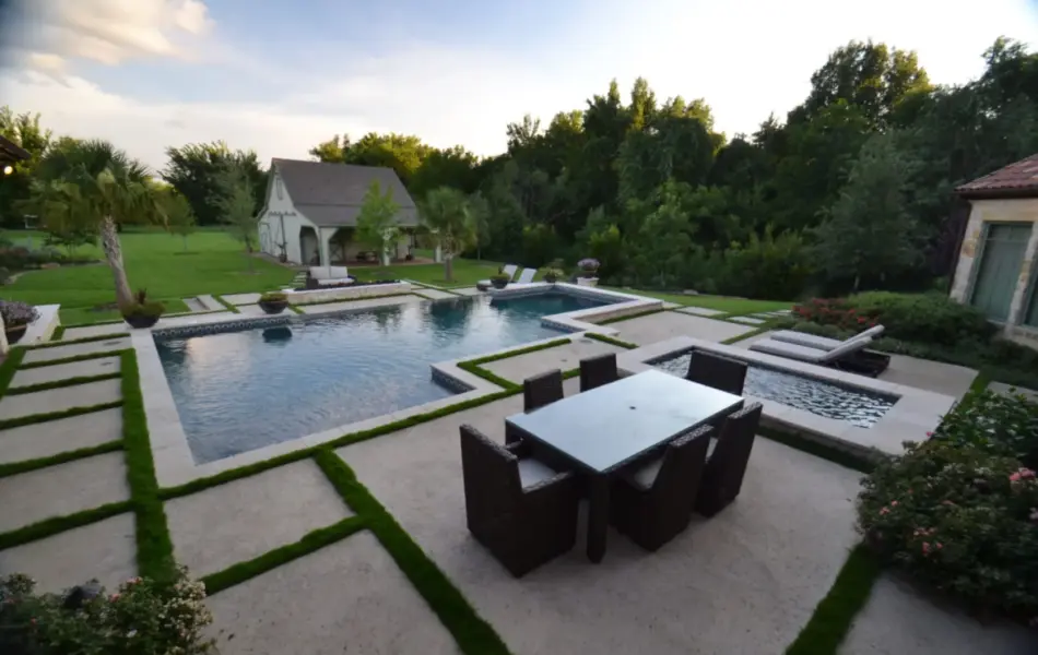 Southlake Spanish Geometric Swimming Pool Project - Claffey Pools