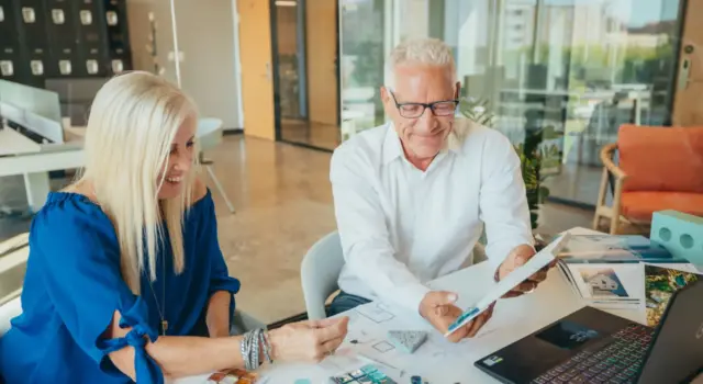 Claffey Pools Team Discussing a Project