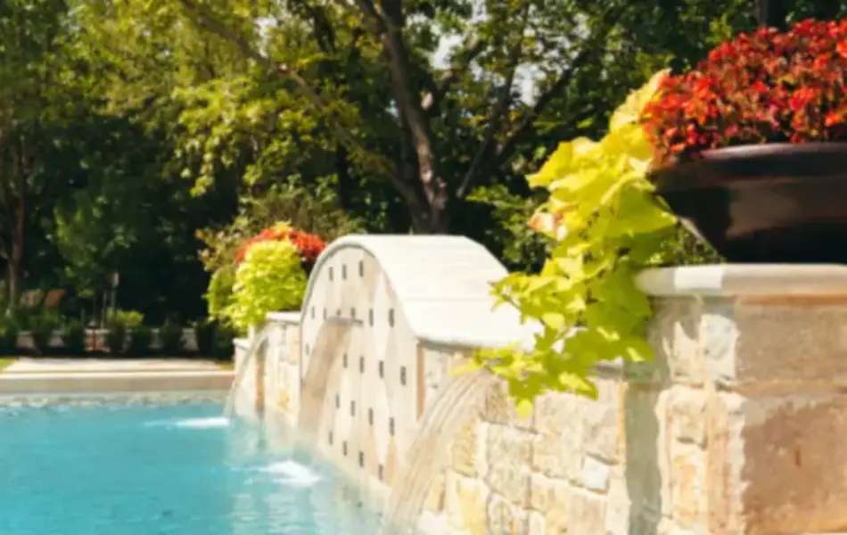 Ivory Travertine Mediterranean Space Swimming Pool Project - Claffey Pools