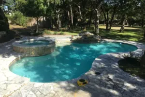 Ivory Travertine Remodel Swimming Pool Project - Claffey Pools