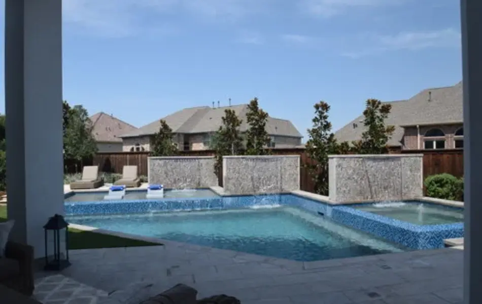 Water Wall Escape Swimming Pool Project - Claffey Pools