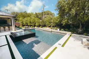 Black Granite Gateway Swimming Pool & Fountain - Claffey Pools
