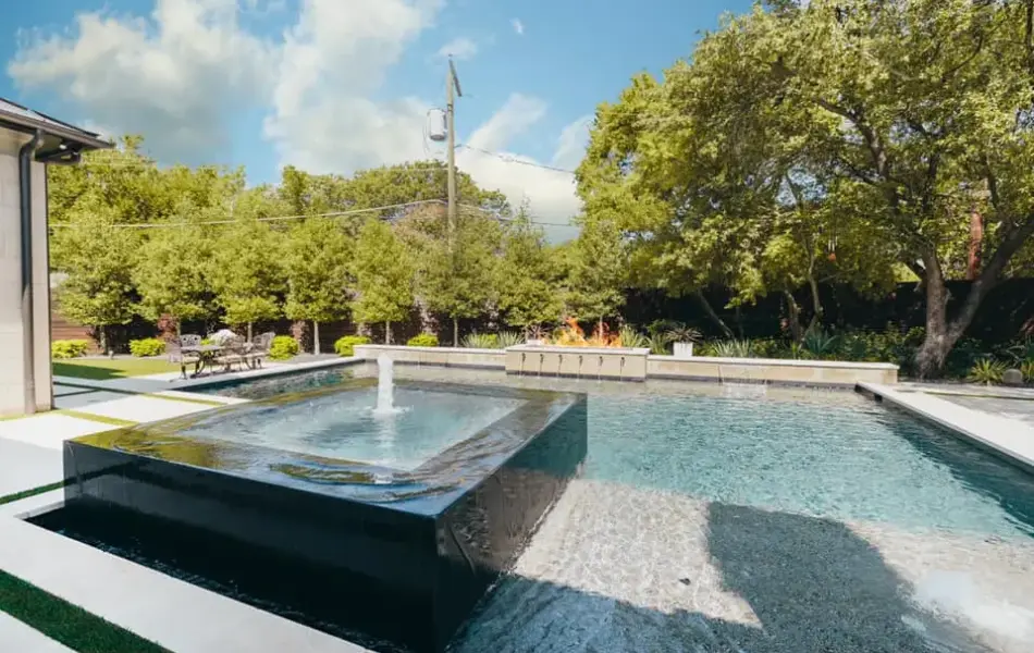 Black Granite Gateway Swimming Pool & Fountain - Claffey Pools