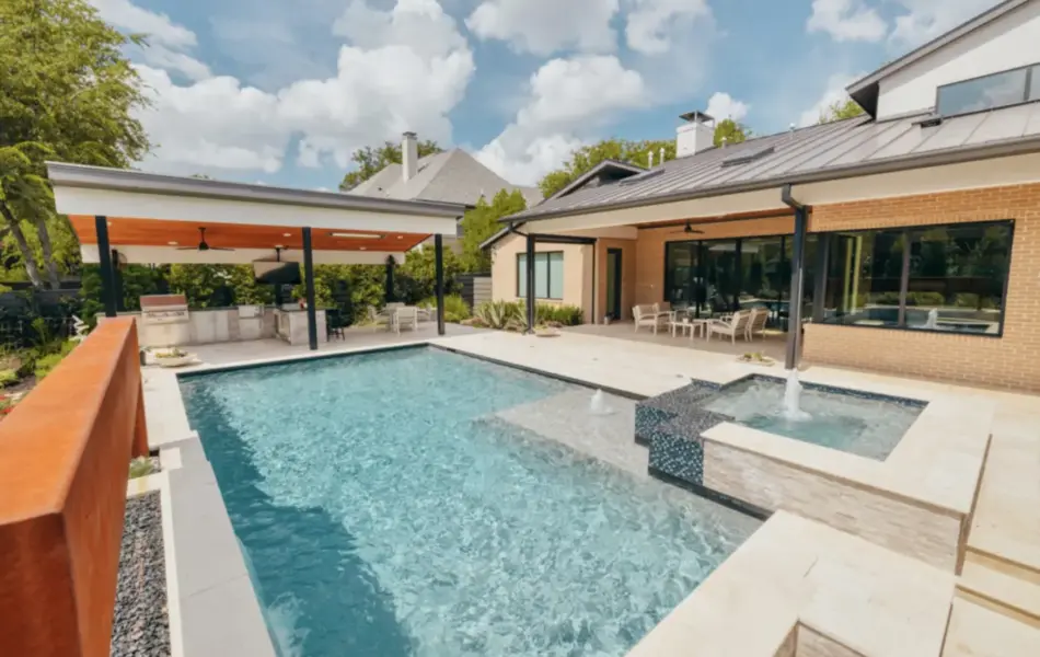 Modern meets Rust Swimming Pool Project - Claffey Pools