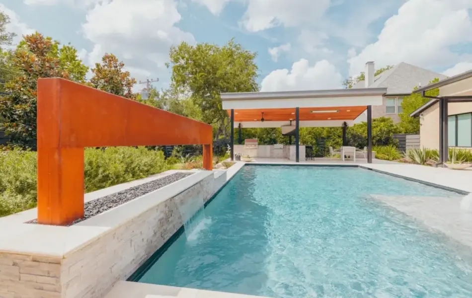 Modern meets Rust Swimming Pool Project - Claffey Pools