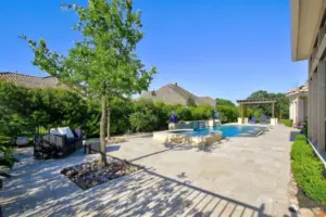 Travertine Texas Terrace Swimming Pool Project - Claffey Pools