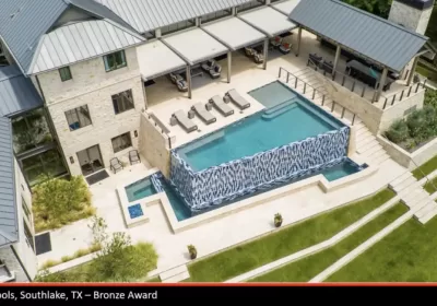 Bird's eye-view of vanishing edge pool