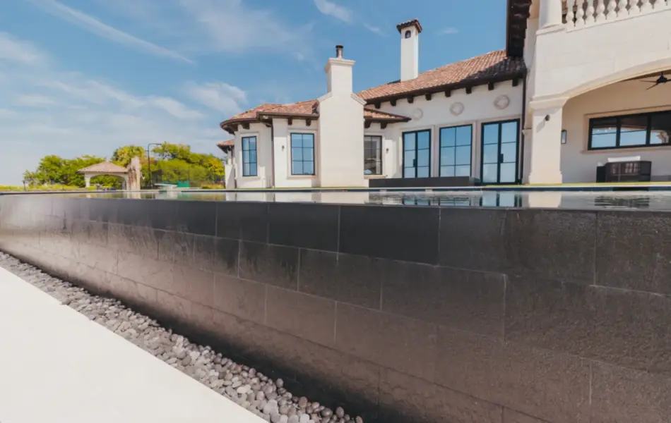 Close-up of infinity pool