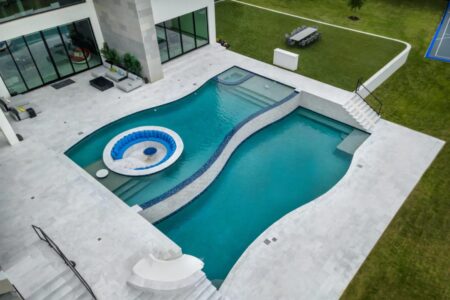 Flowing Modern Sunken Fire & Slide